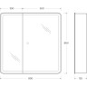 Зеркальный шкаф 80x80 см BELBAGNO MARINO SPC-MAR-800/800-2A-LED-TCH