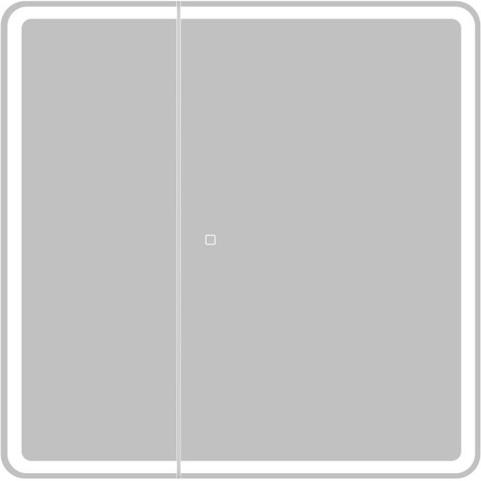Зеркальный шкаф 80x80 см BELBAGNO MARINO SPC-MAR-800/800-2A-LED-TCH