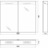 Зеркальный шкаф 90x70 см BELBAGNO SPC-2A-DL-BL-900