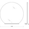 Зеркало 100x100 см BELBAGNO SPC-RNG-1000-LED-TCH-MENS