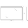 Зеркало 100x60 см BELBAGNO MARINO SPC-MAR-1000-600-LED-BTN