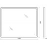 Зеркало 100x80 см BELBAGNO MARINO SPC-MAR-1000-800-LED-TCH-WARM