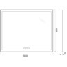 Зеркало 100x80 см BELBAGNO SPC-GRT-1000-800-LED-TCH-RAD