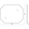 Зеркало 100x80 см BELBAGNO SPC-OTT-1000-800-LED-TCH