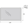 Зеркало 120x80 см BELBAGNO MARINO SPC-MAR-1200-800-LED-TCH-WARM