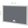 Зеркало 120x80 см BELBAGNO SPC-GRT-1200-800-LED-TCH-RAD