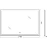 Зеркало 140x80 см BELBAGNO SPC-GRT-1400-800-LED-TCH-WARM