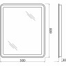Зеркало 50x60 см BELBAGNO MARINO SPC-MAR-500-600-LED-BTN