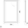 Зеркало 50x80 см BELBAGNO SPC-GRT-500-800-LED-BTN