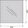 Зеркало 60x60 см BELBAGNO SPC-GRT-600-600-LED-BTN