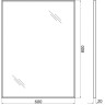 Зеркало 60x80 см BELBAGNO SPC-AL-600-800 Nero
