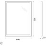 Зеркало 60x80 см BELBAGNO SPC-GRT-600-800-LED-BTN
