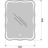 Зеркало 60x80 см BELBAGNO SPC-OND-600-800-LED-TCH