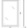Зеркало 65x80 см BELBAGNO SPC-GRT-650-800-LED-TCH