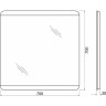 Зеркало 70x70 см BELBAGNO SPC-CEZ-700-700-LED-BTN