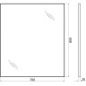Зеркало 70x80 см BELBAGNO SPC-AL-700-800