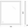 Зеркало 70x80 см BELBAGNO SPC-GRT-700-800-LED-TCH