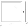 Зеркало 80x80 см BELBAGNO SPC-GRT-800-800-LED-TCH