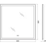 Зеркало 80x80 см BELBAGNO SPC-GRT-800-800-LED-TCH-WARM