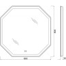 Зеркало 80x80 см BELBAGNO SPC-OTT-800-800-LED-TCH-WARM