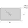Зеркало 90x60 см BELBAGNO MARINO SPC-MAR-900-600-LED-BTN