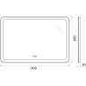 Зеркало 90x60 см BELBAGNO MARINO SPC-MAR-900-600-LED-TCH-WARM