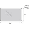 Зеркало 90x80 см BELBAGNO MARINO SPC-MAR-900-800-LED-BTN