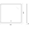 Зеркало 90x80 см BELBAGNO MARINO SPC-MAR-900-800-LED-TCH-WARM