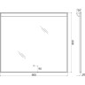 Зеркало 90x80 см BELBAGNO UNO SPC-UNO-900-800-TCH