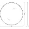 Зеркало 90x90 см BELBAGNO SPC-RNG-900-LED-TCH-WARM