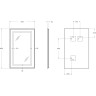 Зеркало BELBAGNO SPC-KRAFT-500-800-SENS-NERO, 500x800x32 мм