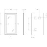 Зеркало BELBAGNO SPC-KRAFT-500-900-SENS-NERO, 500x900x32 мм