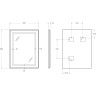 Зеркало BELBAGNO SPC-KRAFT-600-800-SENS-NERO, 600x800x32 мм
