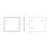 Зеркало BELBAGNO SPC-KRAFT-900-800-SENS-NERO, 900x800x32 мм