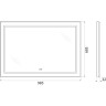 Зеркало BELBAGNO KRAFT-985-685-TCH-WARM