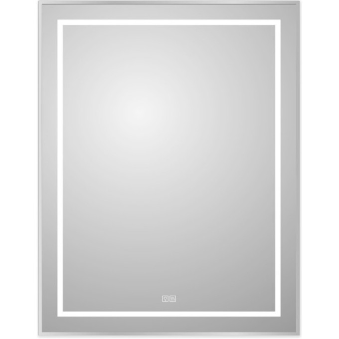 Зеркало BELBAGNO KRAFT SPC-KRAFT-700-900-LED-TCH-WARM в алюминиевой раме со встроенным светильником, 700x32x900 мм