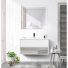 Зеркало BELBAGNO KRAFT SPC-KRAFT-900-800-LED-TCH-WARM в алюминиевой раме со встроенным светильником, 900x32x800 мм