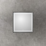 Зеркало BELBAGNO KRAFT SPC-KRAFT-900-800-LED-TCH-WARM-NERO в алюминиевой раме со встроенным светильником, 900x32x800 мм