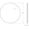 Зеркало BELBAGNO SPC-INT-700-LED с интерьерной подсветкой без выключателя, 12V, 220-240V, 700x30