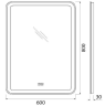 Зеркало BELBAGNO SPC-MAR-600-800-LED-3000K-TCH-WARM с встроенным светильником
