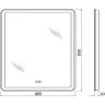 Зеркало BELBAGNO SPC-MAR-800-800-LED-3000K-TCH-WARM с встроенным светильником