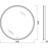 Зеркало BELBAGNO SPC-RNG-600-LED-3000K-TCH с встроенным светильником