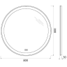Зеркало BELBAGNO SPC-RNG-800-LED-3000K-TCH с встроенным светильником
