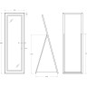 Зеркало BELBAGNO SPC-KRAFT-555-1700-TCH-PIA-NERO