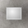 Зеркало BELBAGNO SPC-KRAFT-1000-800-LED-TCH-WARM в алюминиевой раме со встроенным светильником, сенсорным выключателем и подогревом, 1000x32x800