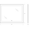 Зеркало BELBAGNO SPC-KRAFT-1000-800-LED-TCH-WARM в алюминиевой раме со встроенным светильником, сенсорным выключателем и подогревом, 1000x32x800