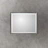 Зеркало BELBAGNO SPC-KRAFT-1000-800-LED-TCH-WARM-NERO в алюминиевой раме со встроенным светильником, сенсорным выключателем и подогревом, 1000x32x800