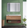 Зеркало BELBAGNO SPC-KRAFT-1000-800-LED-TCH-WARM-NERO в алюминиевой раме со встроенным светильником, сенсорным выключателем и подогревом, 1000x32x800