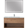 Зеркало BELBAGNO SPC-KRAFT-1000-800-LED-TCH-WARM-NERO в алюминиевой раме со встроенным светильником, сенсорным выключателем и подогревом, 1000x32x800