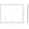 Зеркало BELBAGNO SPC-KRAFT-1000-800-LED-TCH-WARM-NERO в алюминиевой раме со встроенным светильником, сенсорным выключателем и подогревом, 1000x32x800